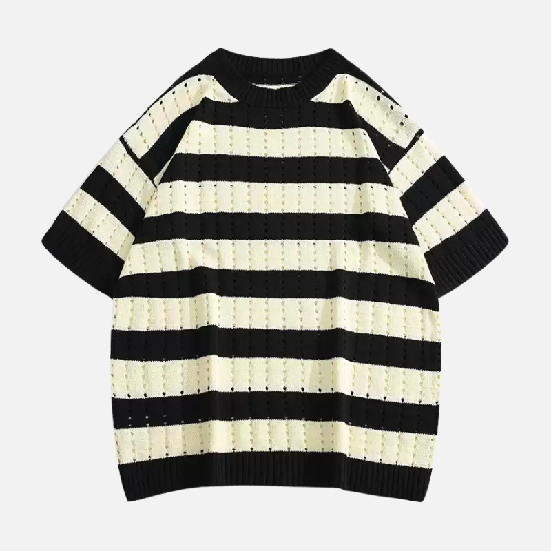 Striped Knit T-Shirt