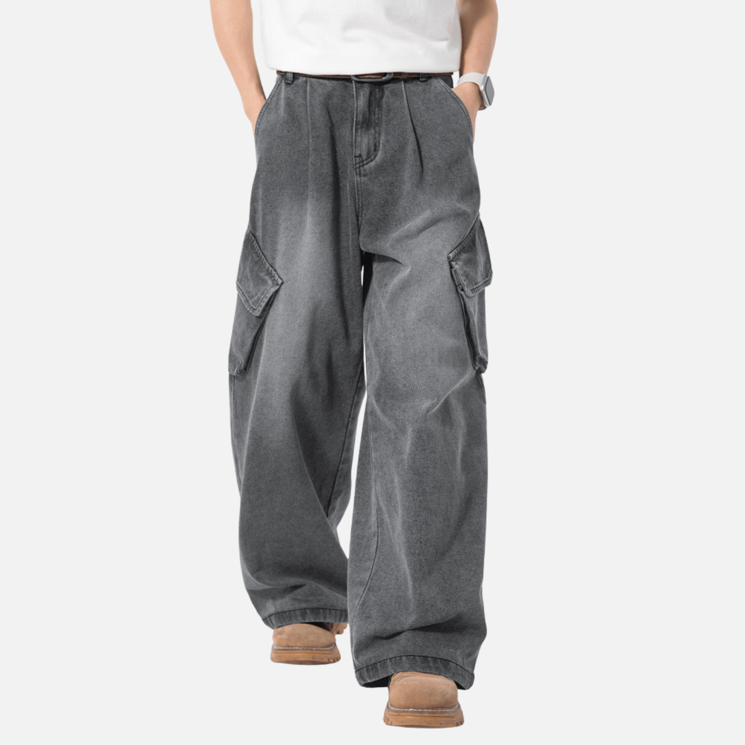 Washed Vintage Denim Pants