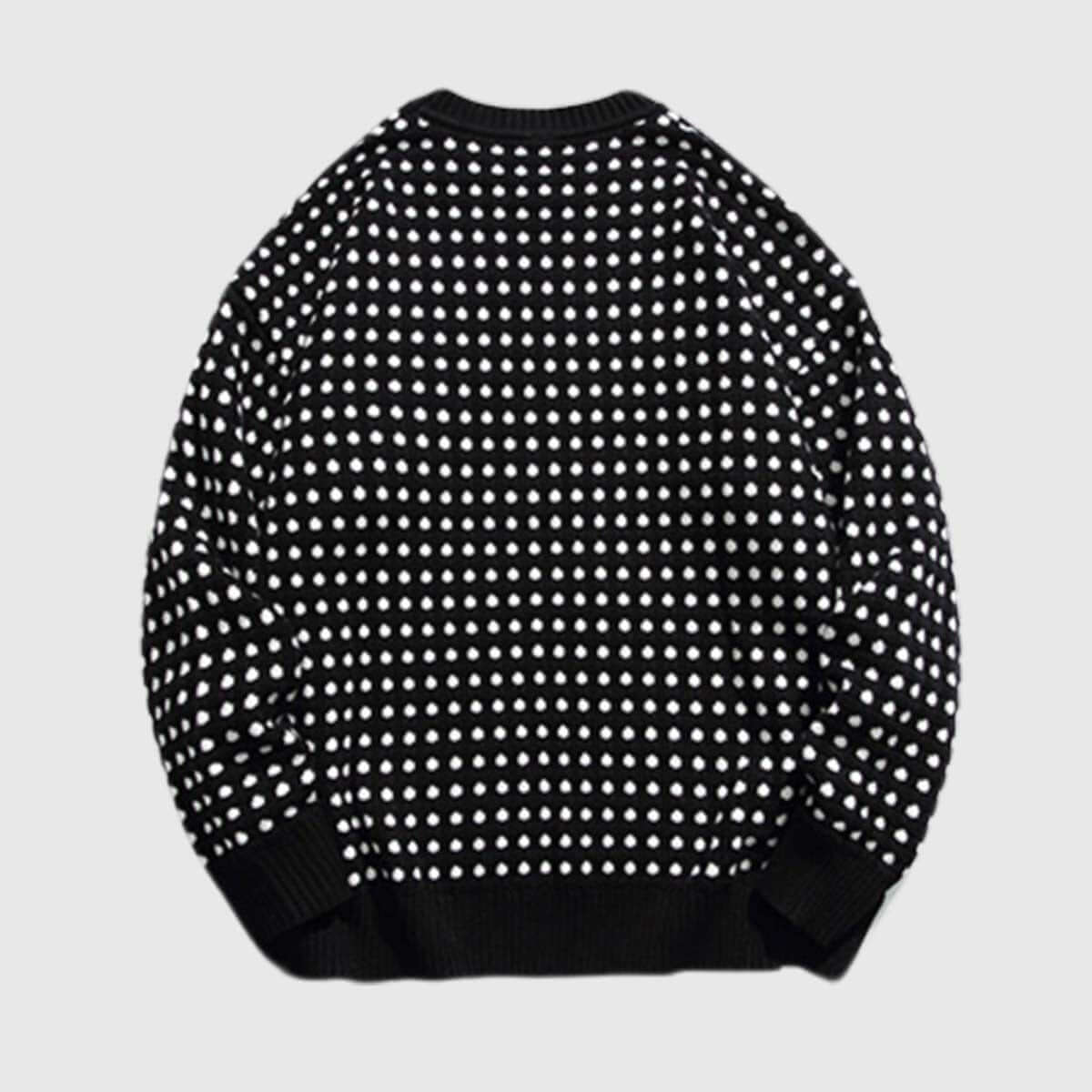 Strukturierter Strickpullover mit Rundhalsausschnitt