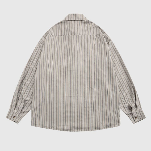 Camisa vintage de rayas verticales