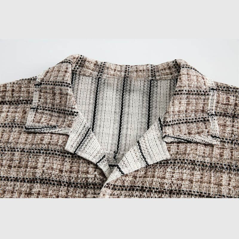 Camisas de rayas con parche de bolsillo