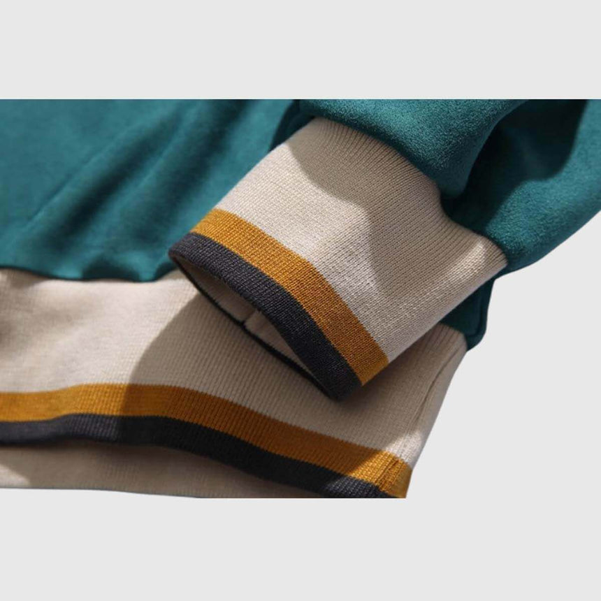 Sudadera retro con bloques de color