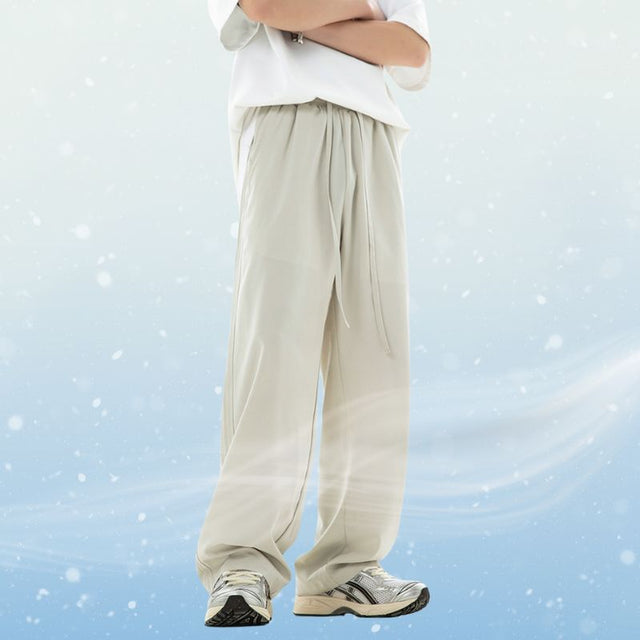 Pantalones casuales de seda de hielo