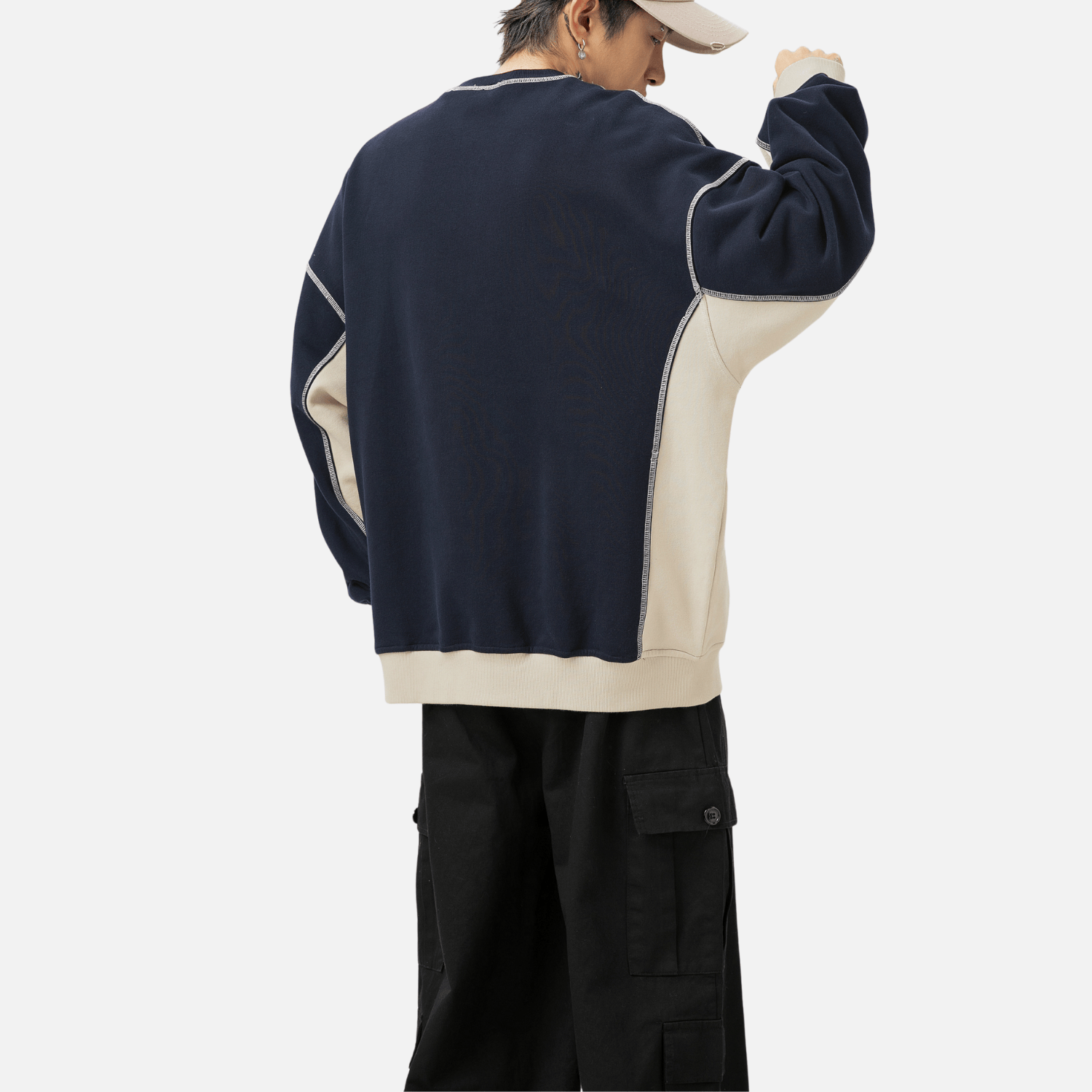 Sudadera vintage de patchwork
