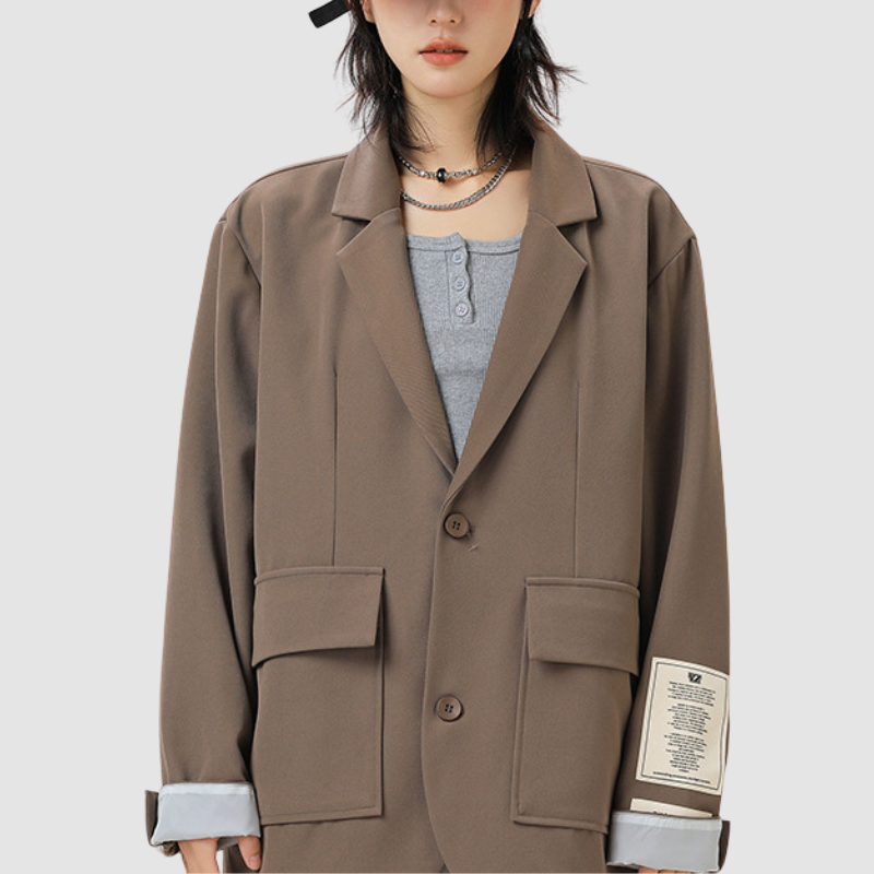 Lässiger Blazer mit aufgesetzten Taschen