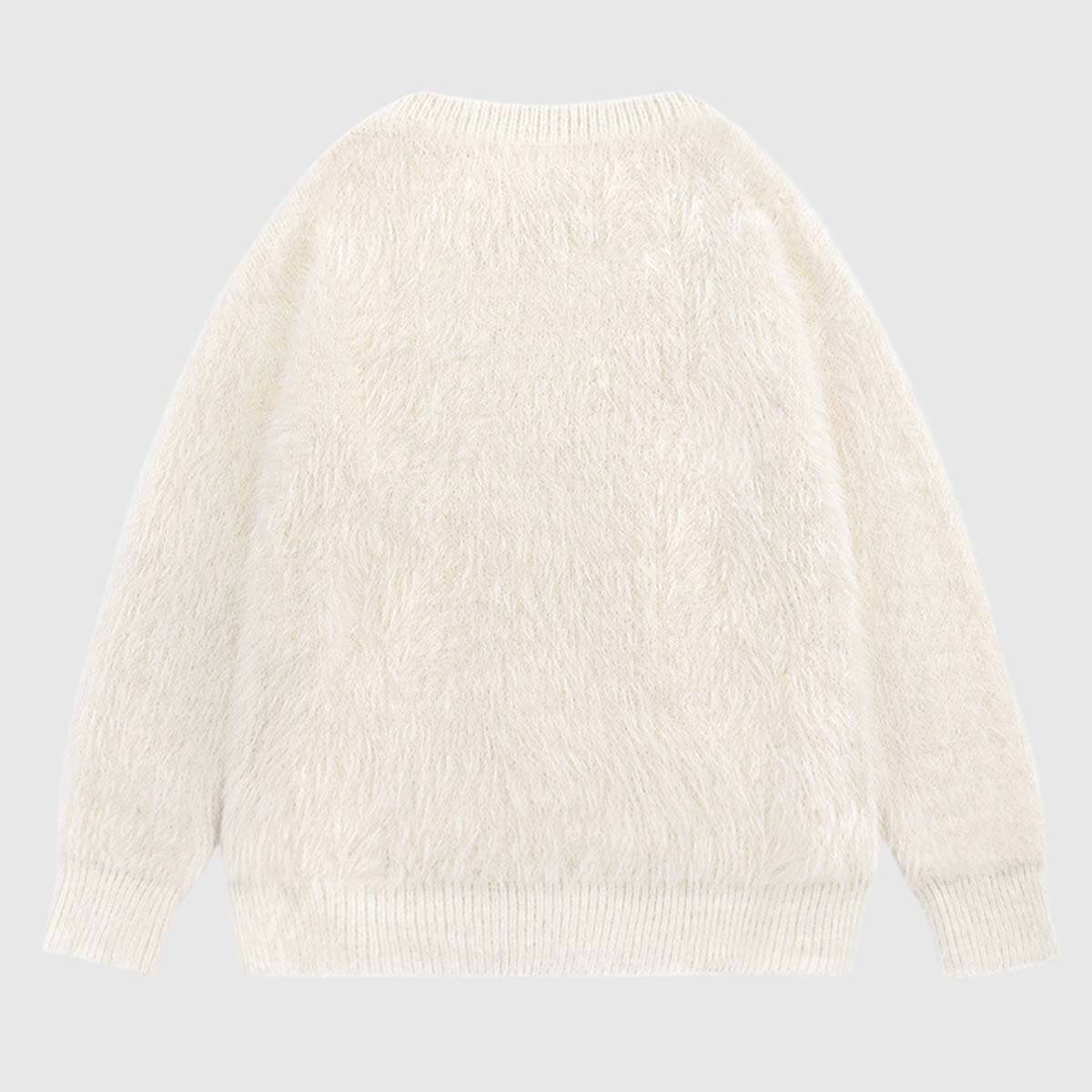 Pullover mit flauschigem Katzen-Design