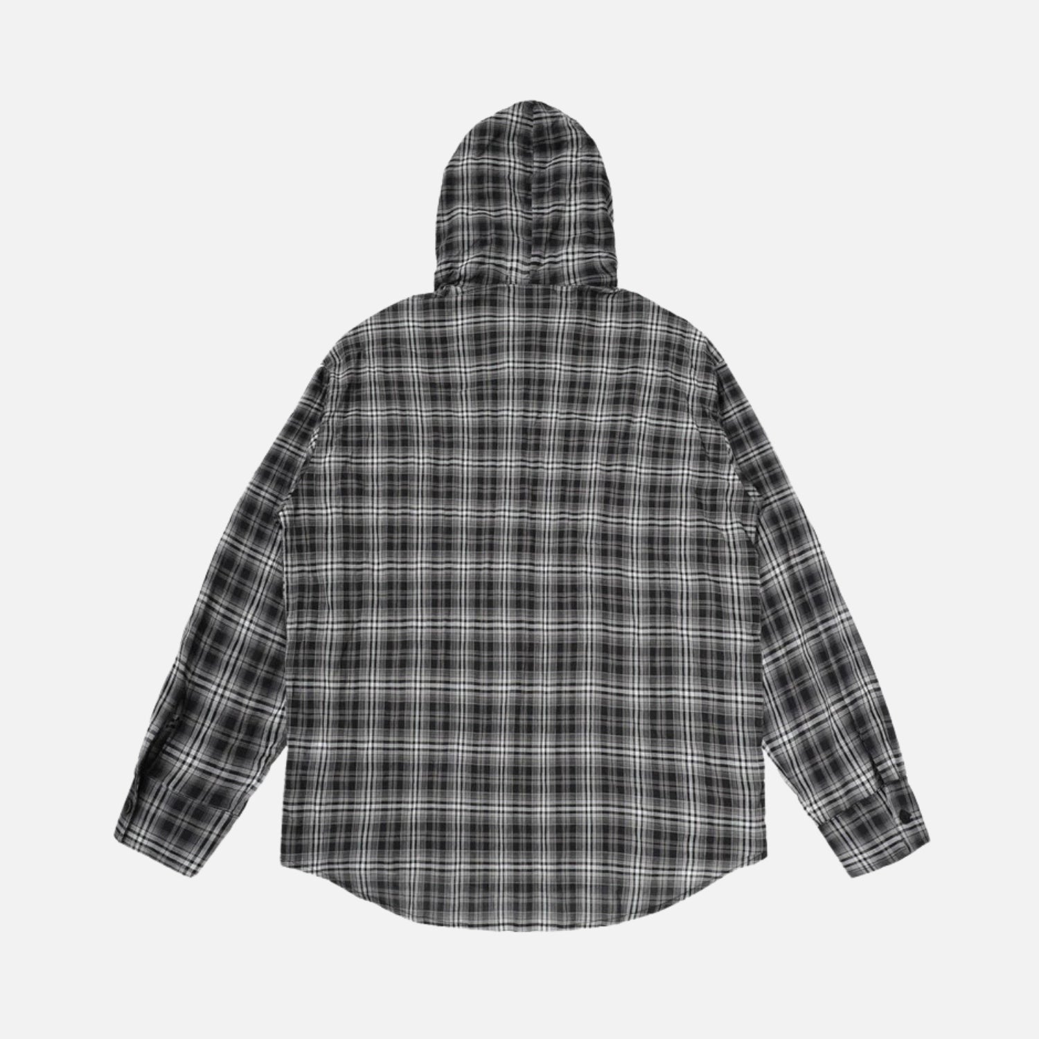 Plaid Hooded Cotton Shirt