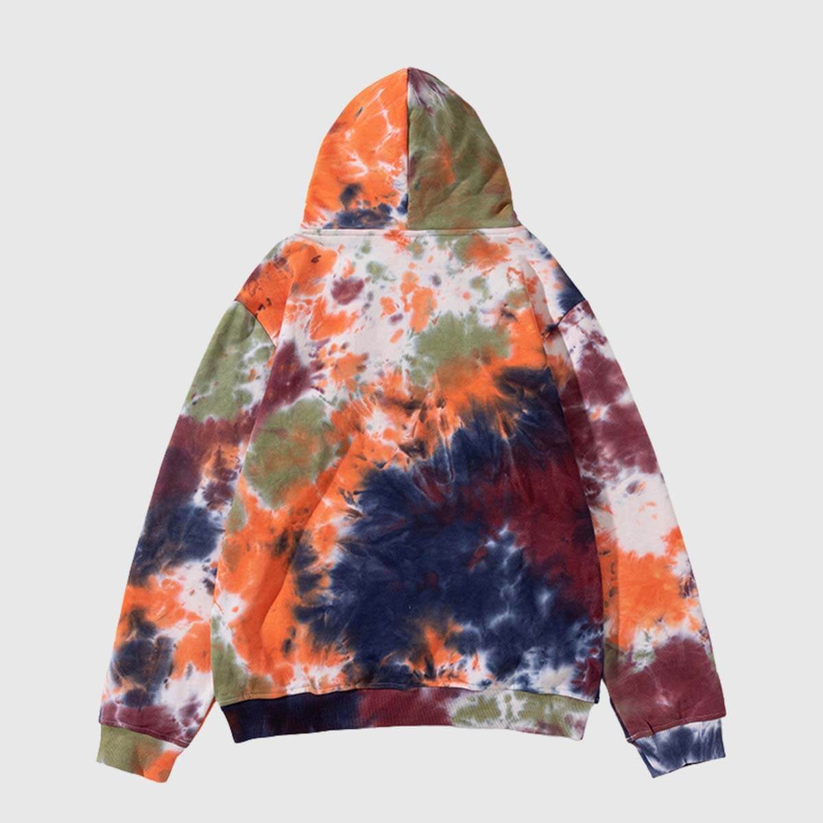 Sudadera con capucha vibrante con efecto tie-dye