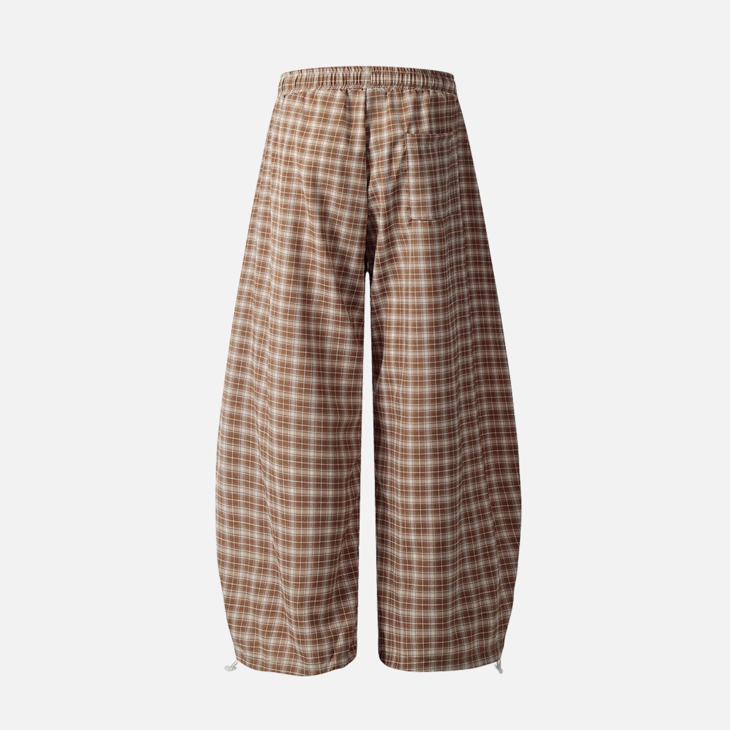 Plaid Slouchy Slant Baggy Pants