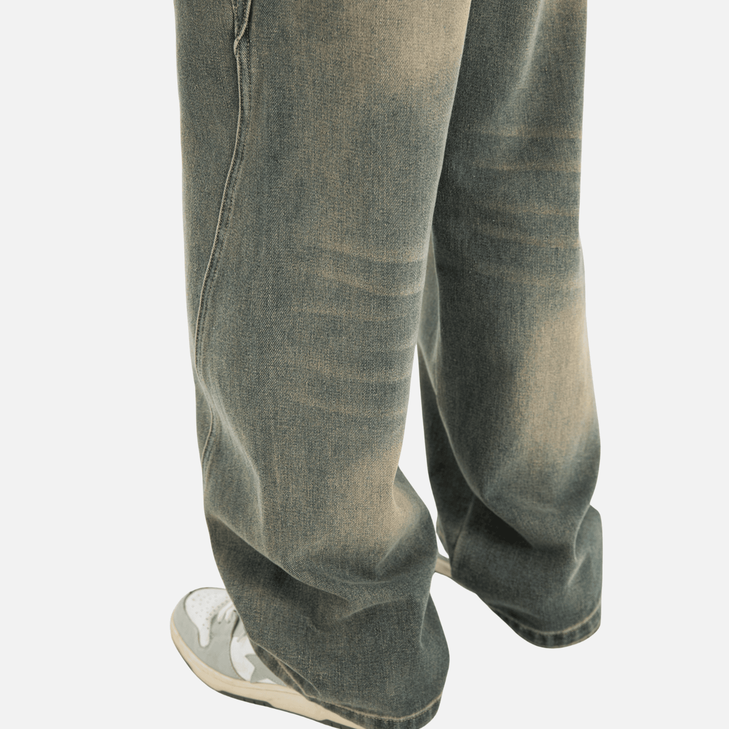 Patchwork Washed Jeans