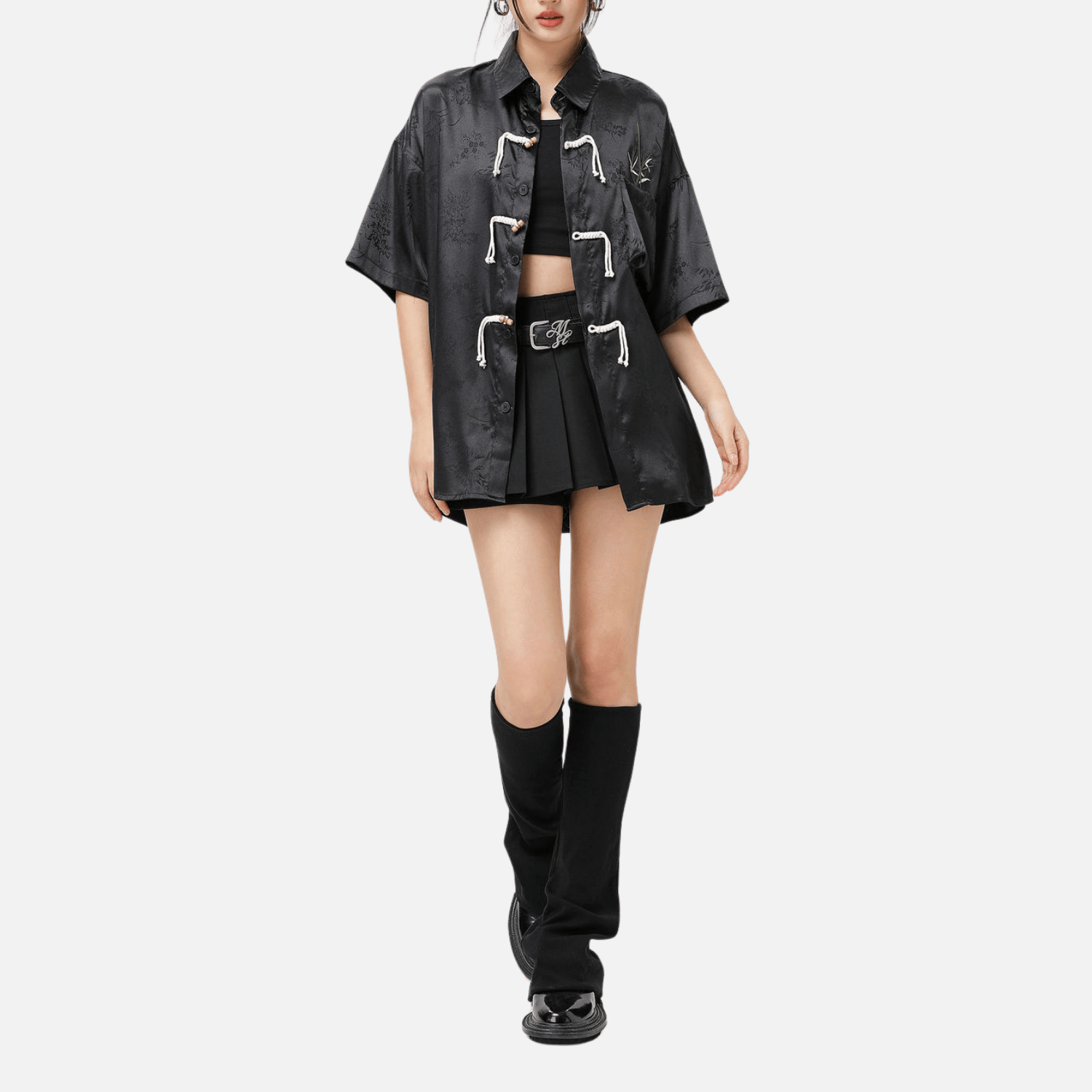 Elegant Heart Embroidered Shirt