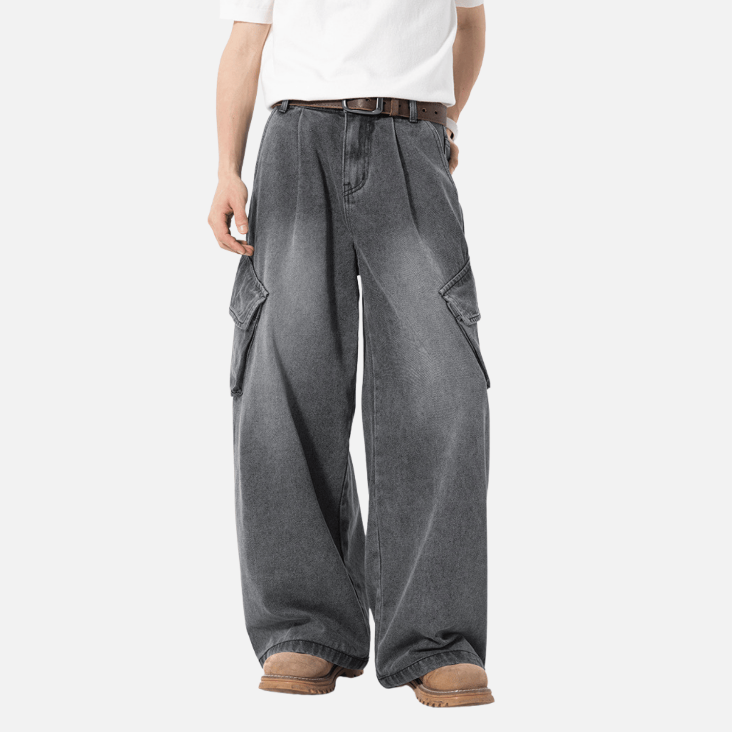 Washed Vintage Denim Pants
