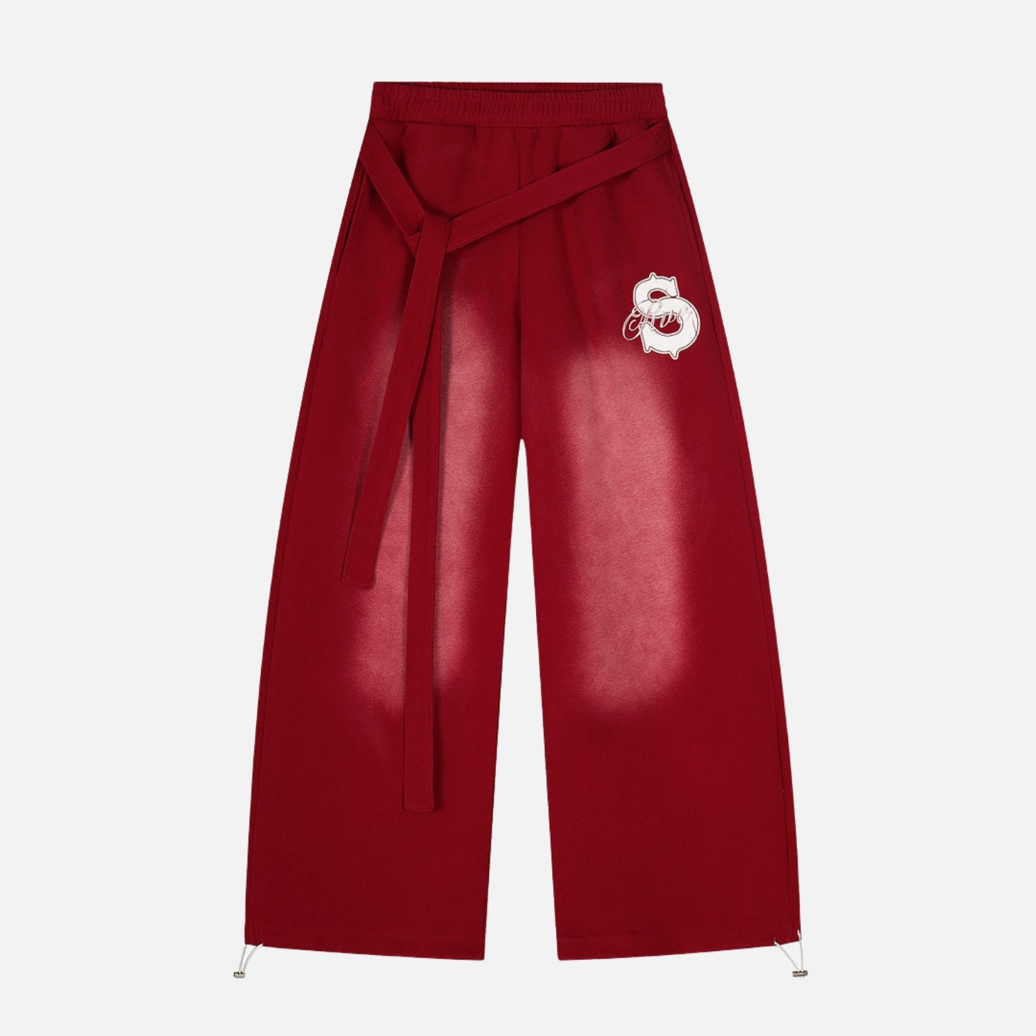 Drawstring Colorblock Spray Pants