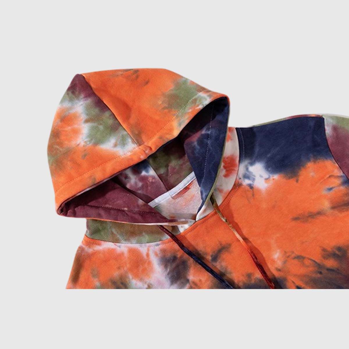 Sudadera con capucha vibrante con efecto tie-dye