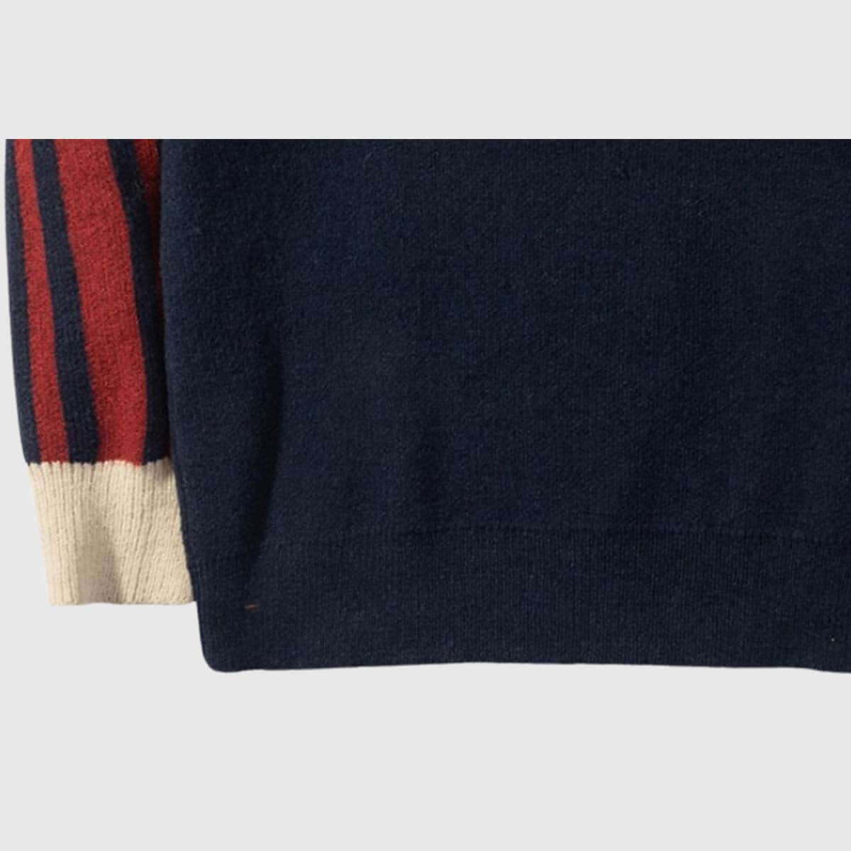Retro Striped V-Neck Sweater