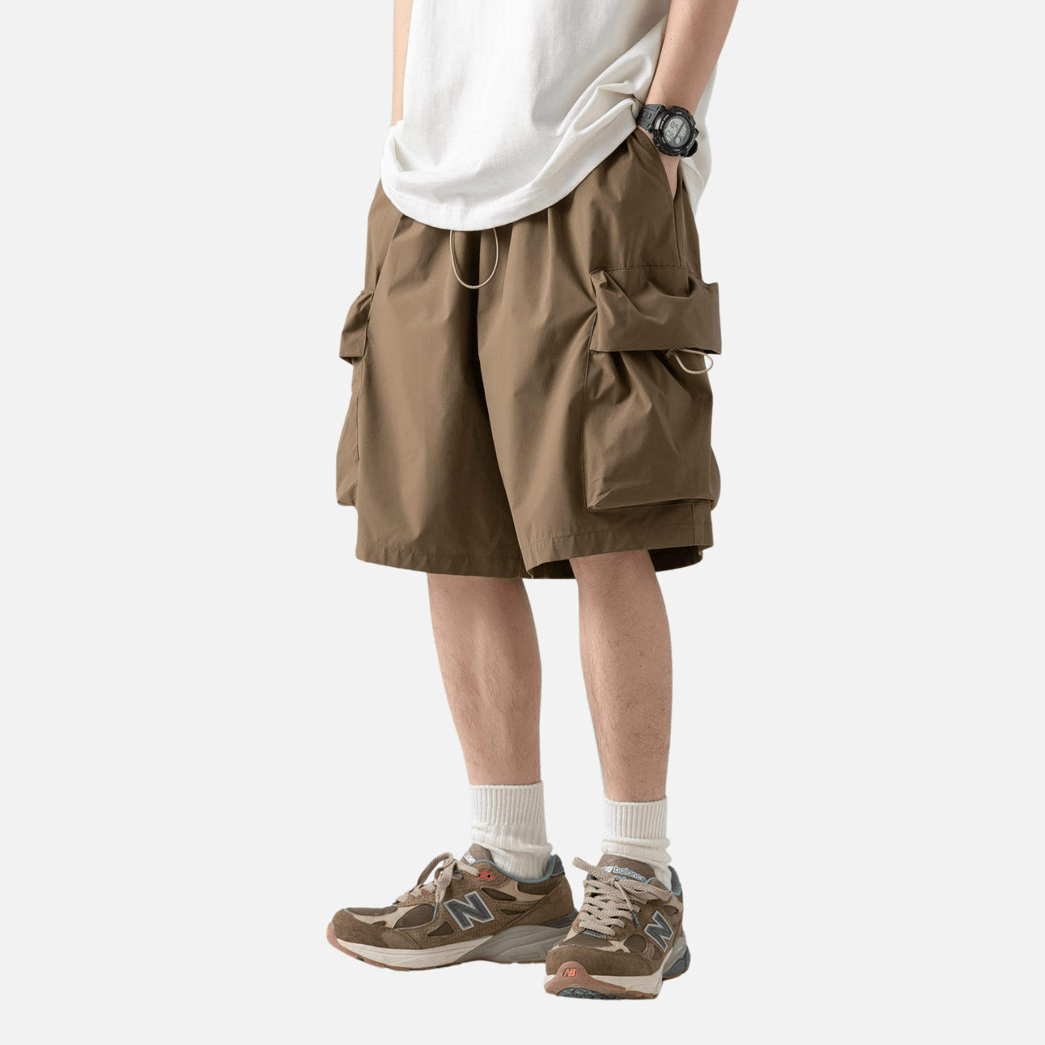 Pantalones cortos cargo con bolsillos grandes