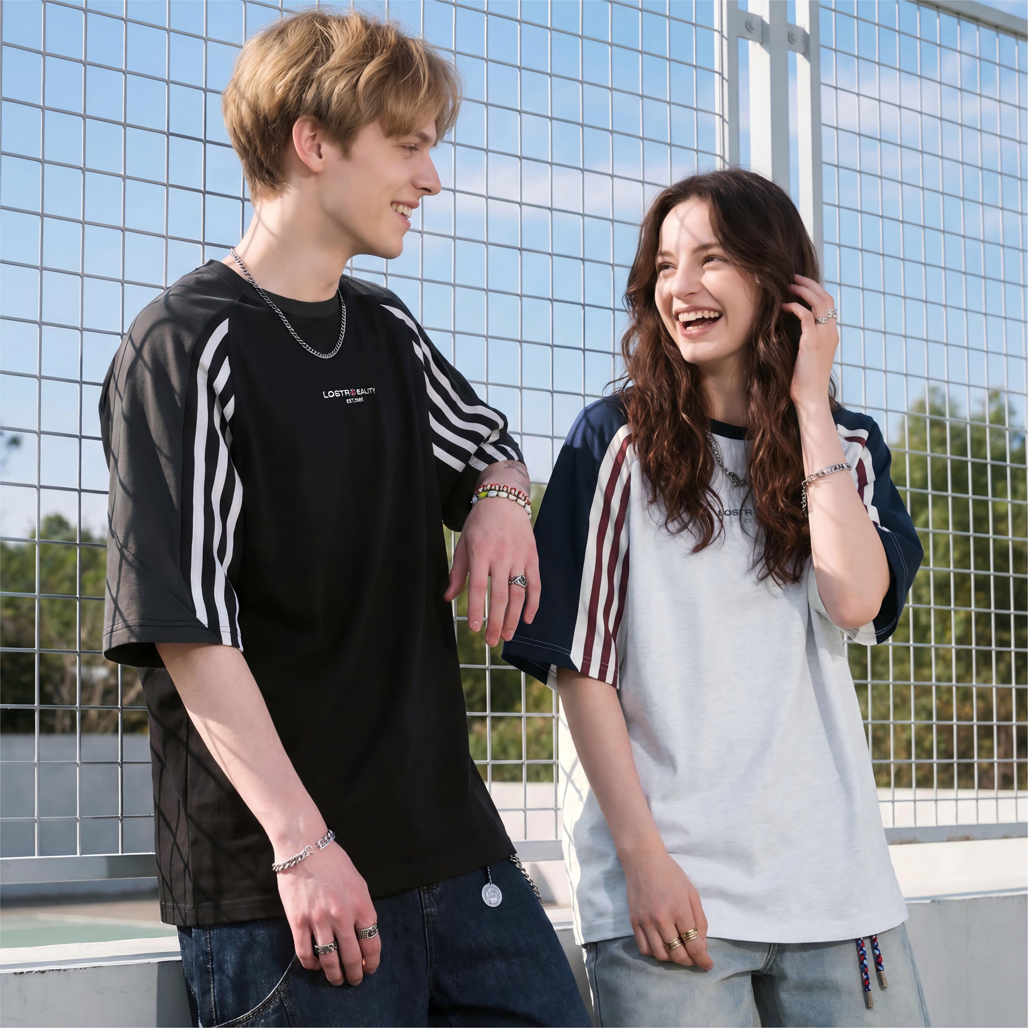 Vintage Raglan Graphic T-Shirt aus Baumwolle