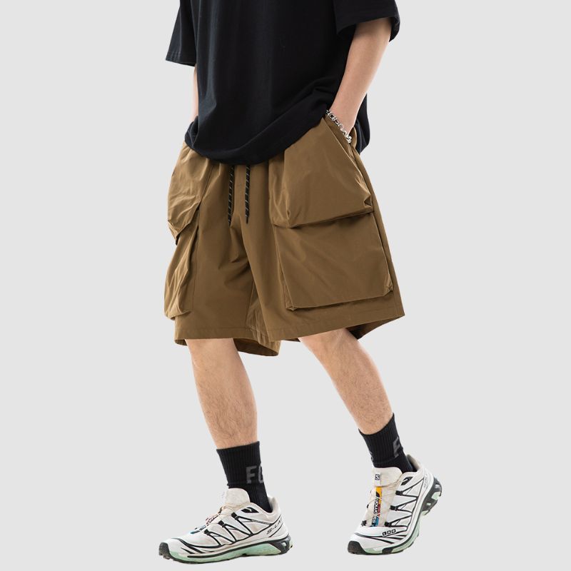 Pantalones cortos cargo con bolsillos grandes en 3D