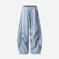Plaid Slouchy Slant Baggy Pants