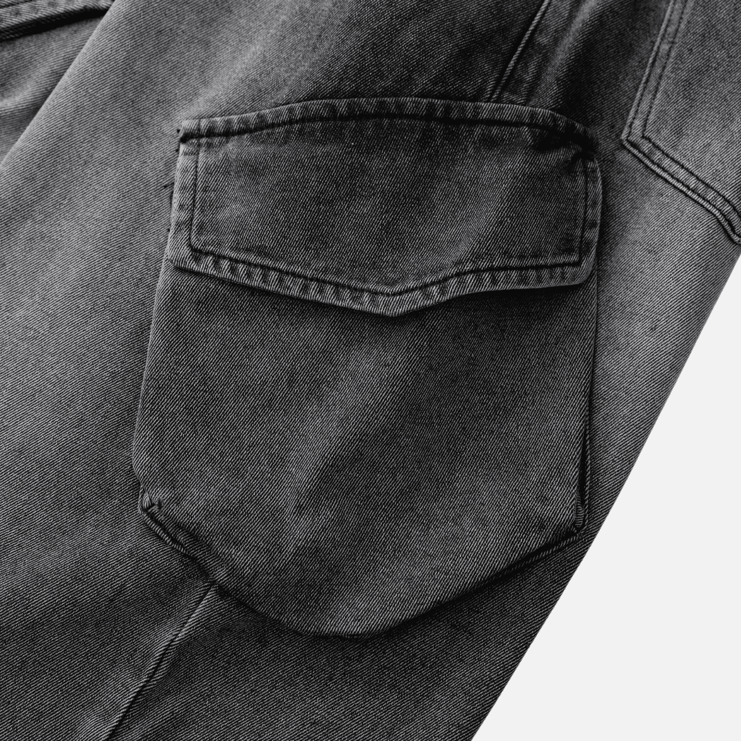Washed Vintage Denim Pants