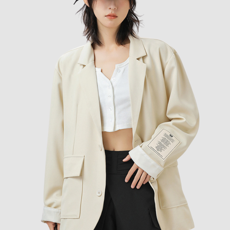 Lässiger Blazer mit aufgesetzten Taschen