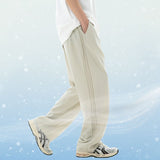 Pantalones casuales de seda de hielo