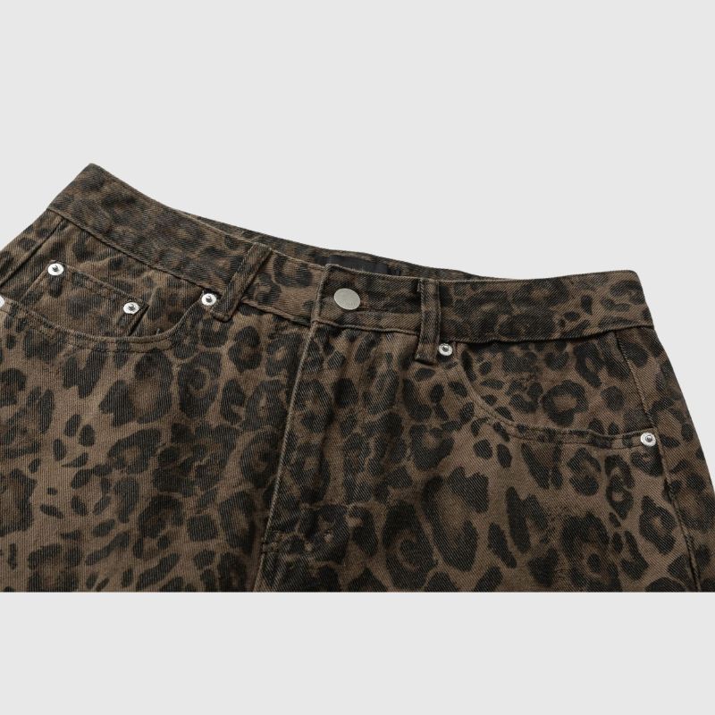 Vaqueros vintage de leopardo