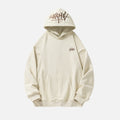 Sudadera con capucha de peso pesado con bordado dibujado a mano