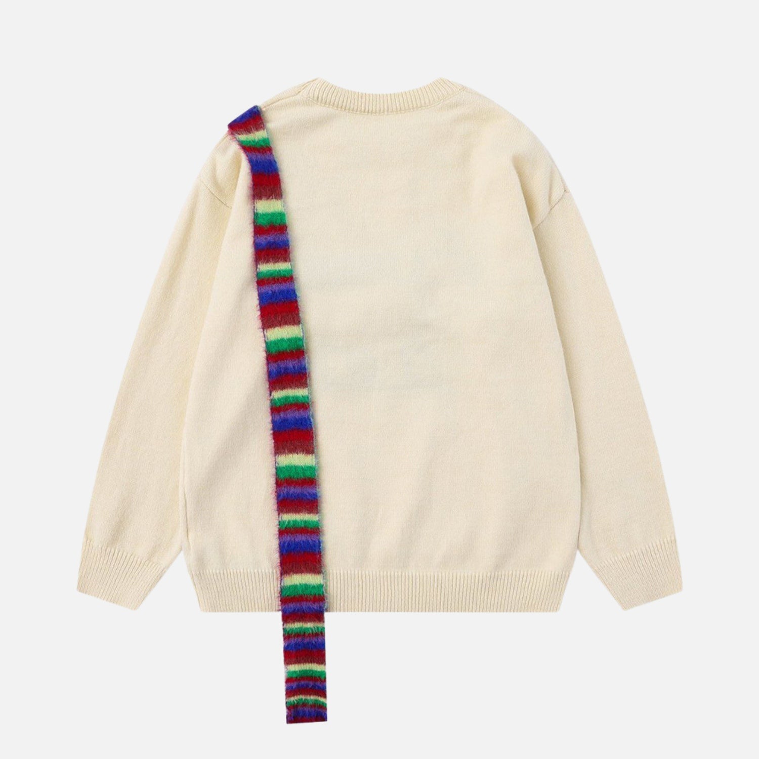 Pullover mit Farbblock-Stickerei und Hund