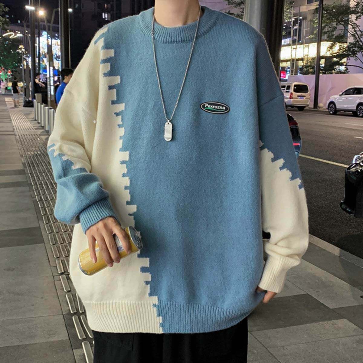 Retro Color Block Sweater