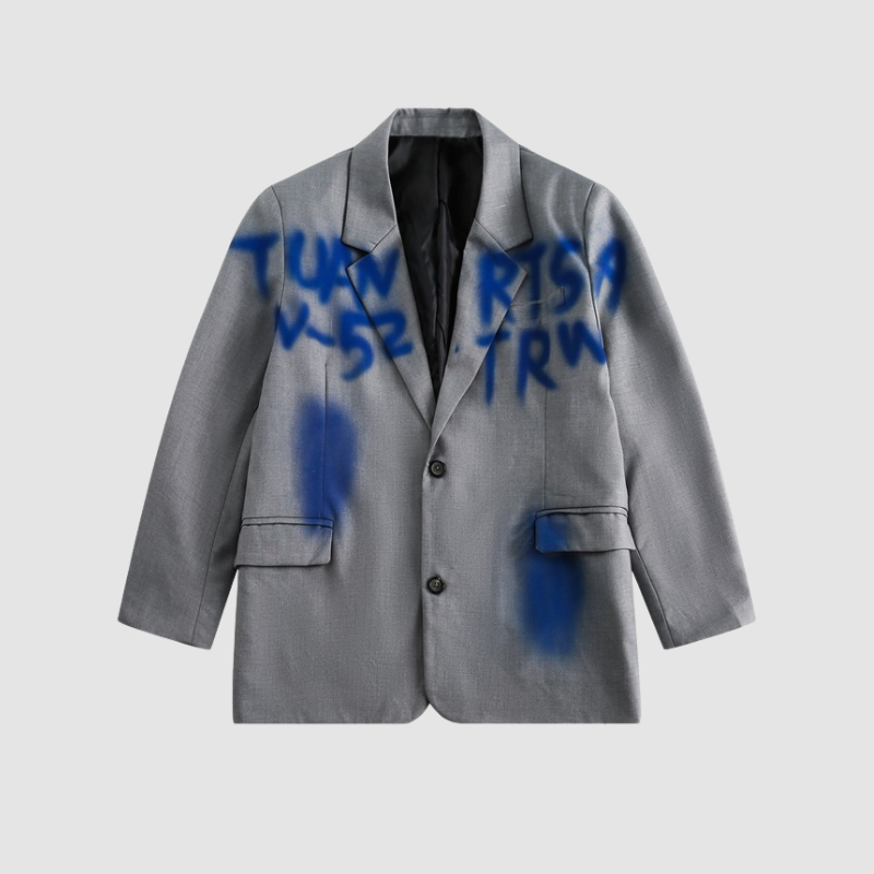 Graffiti-Inspired Vintage Blazer