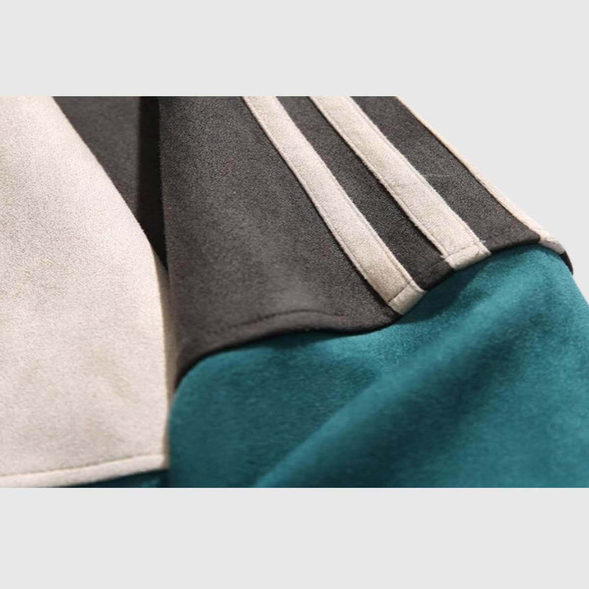 Sudadera retro con bloques de color