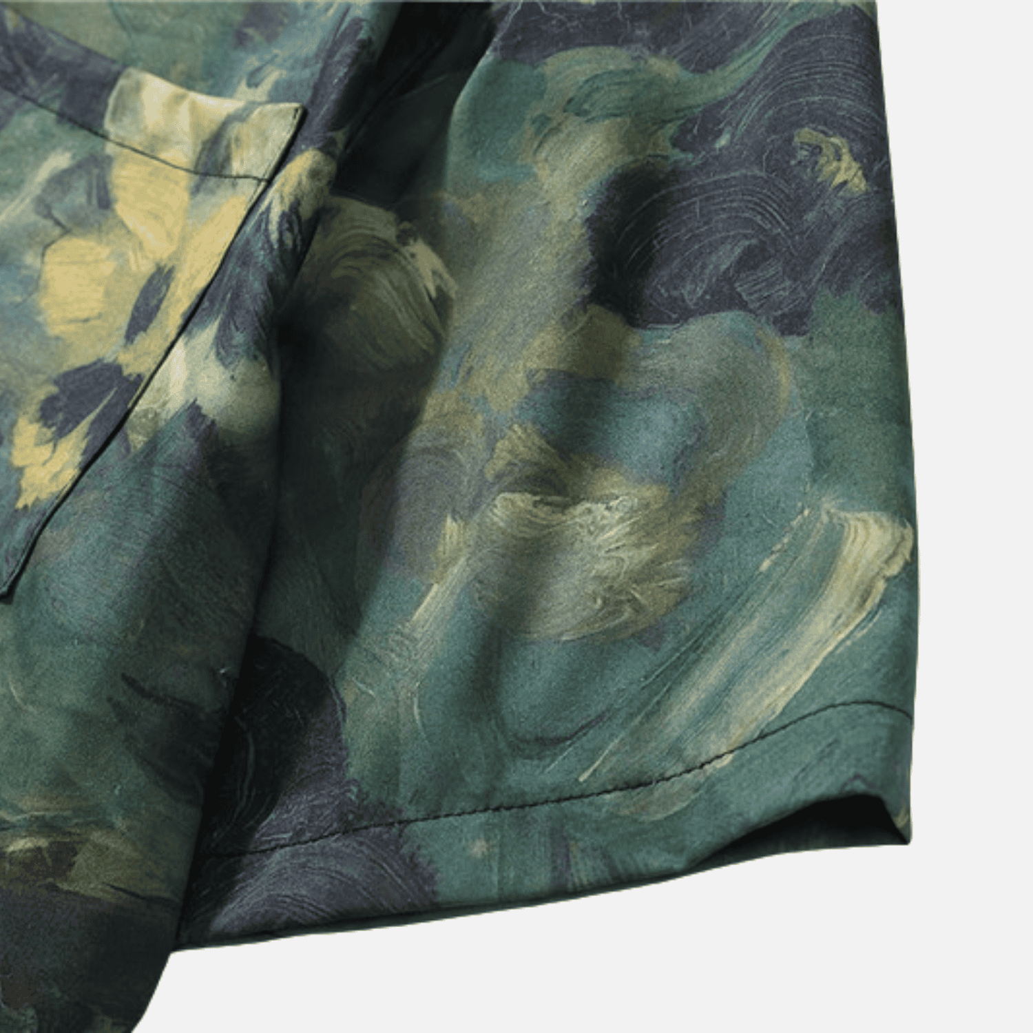 Camisa con pintura al óleo de flores