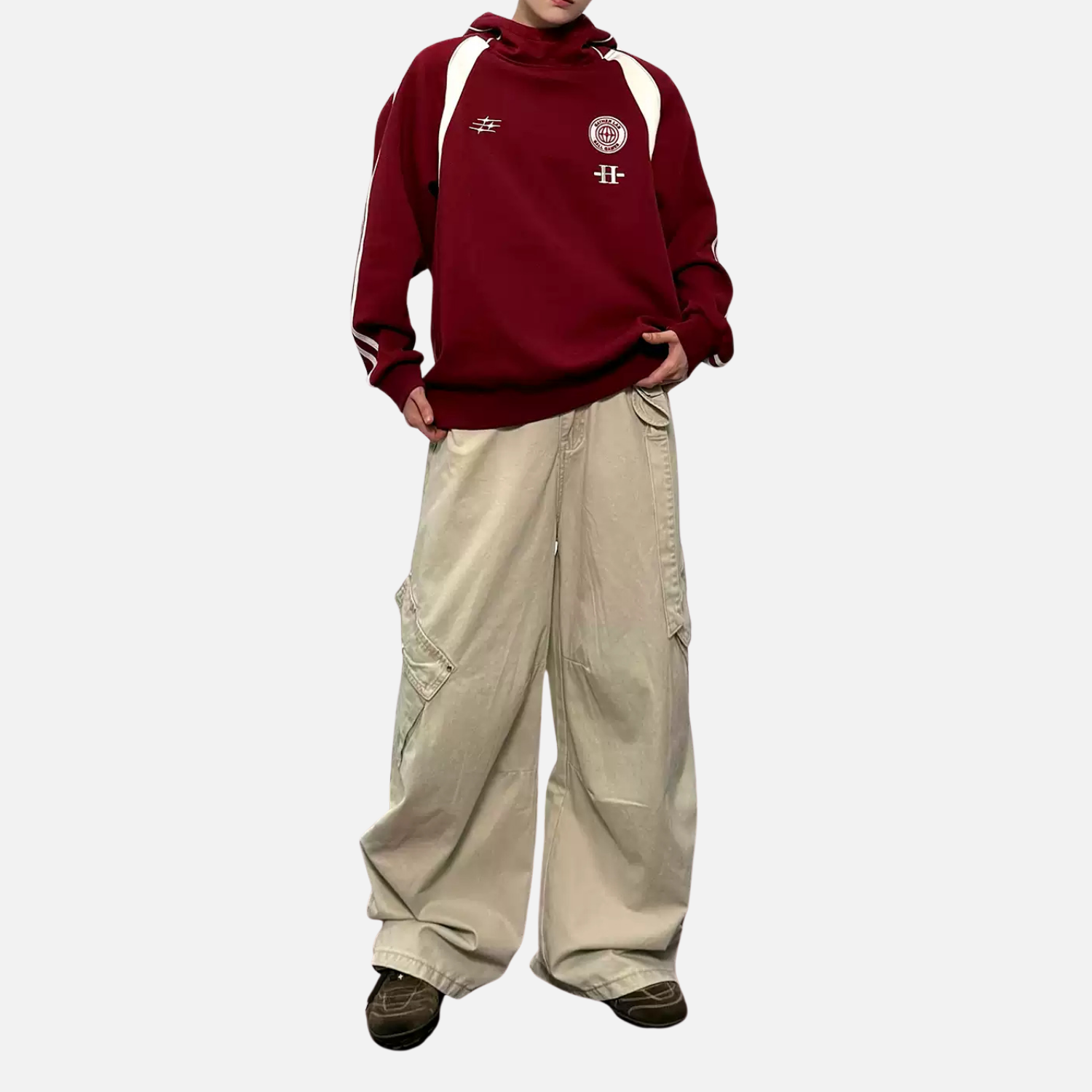 Vintage Colorblock-Raglan-Hoodie