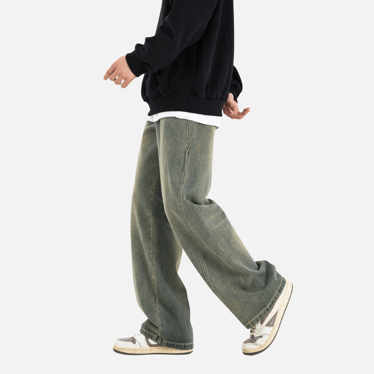 Patchwork Washed Jeans