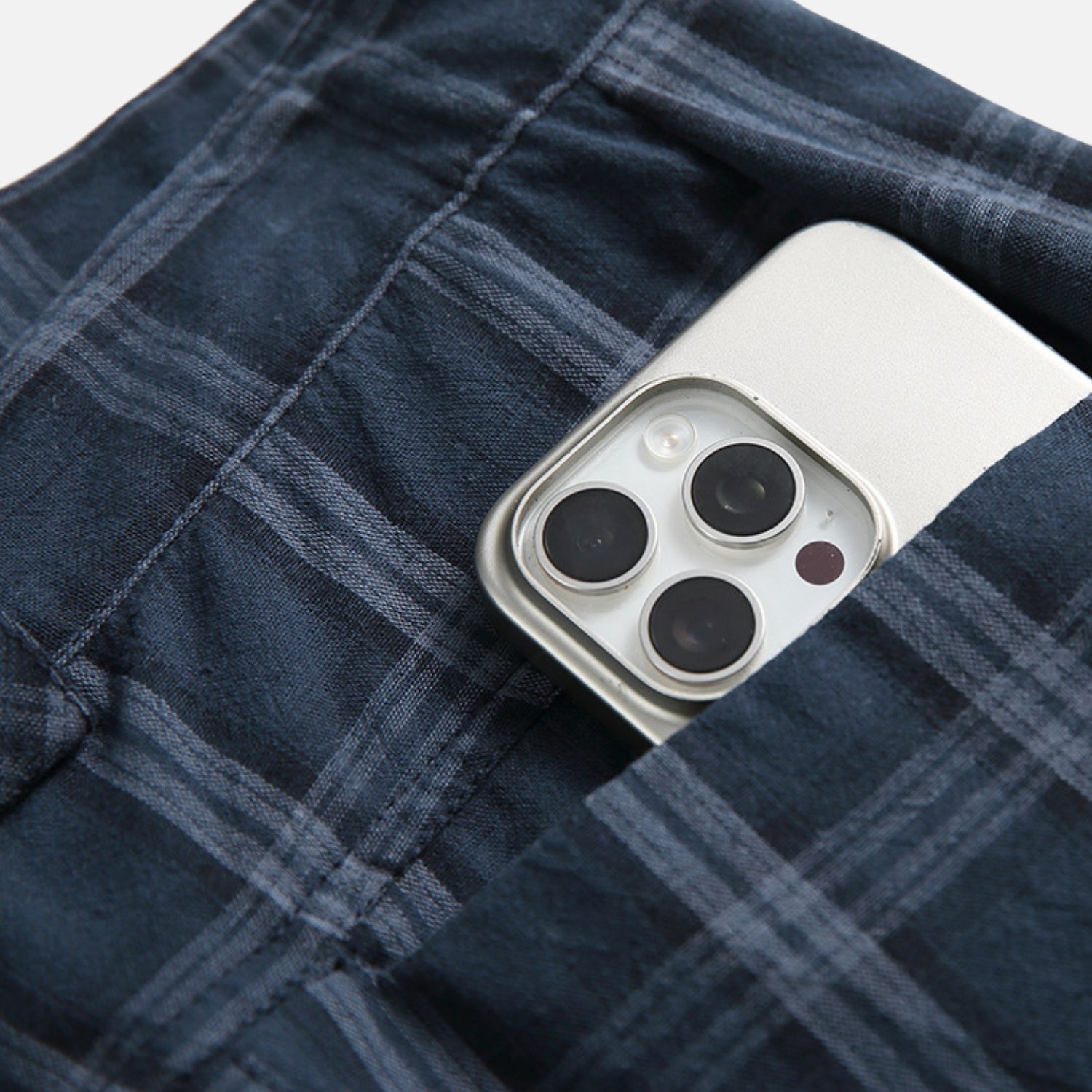 Deconstructed Plaid Cargo Shorts