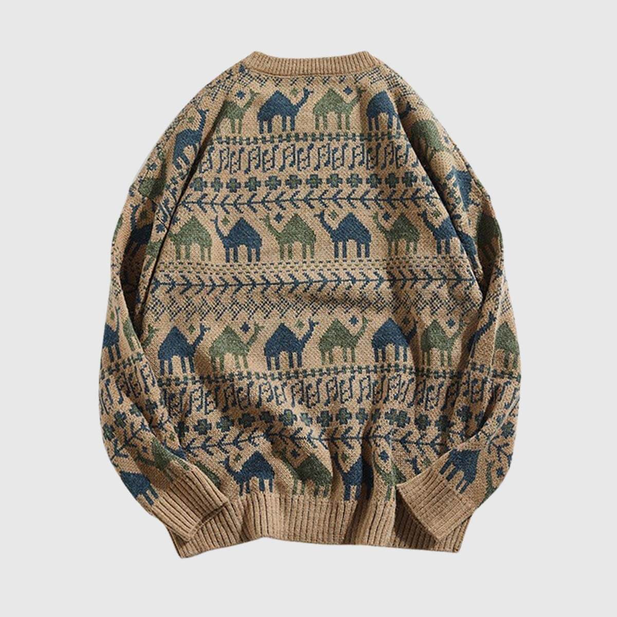 Suéter con estampado tribal