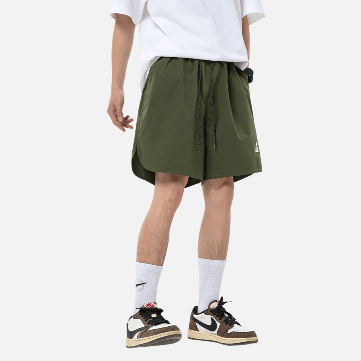 Curved Hem Pocket Shorts