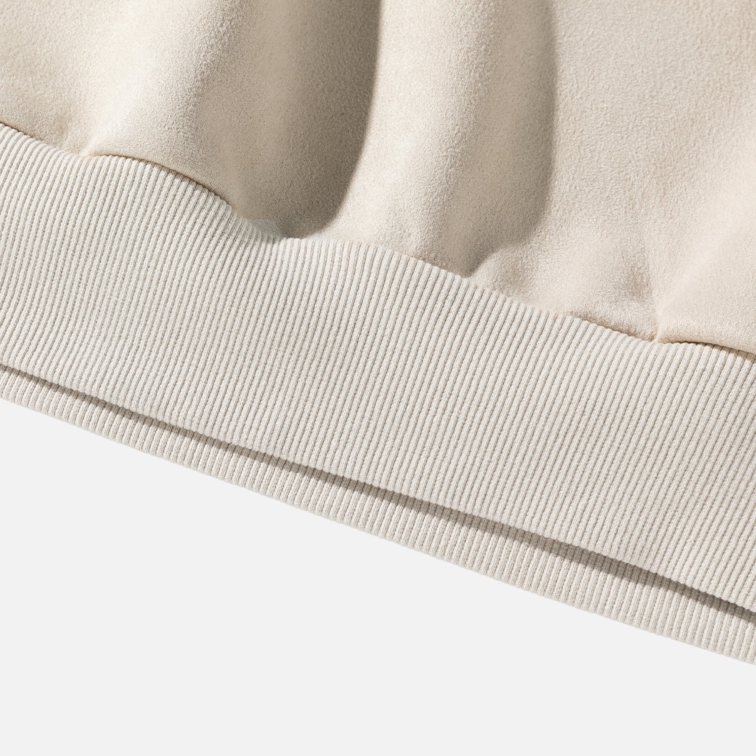 Vintage Suede-Look Crewneck Sweatshirt