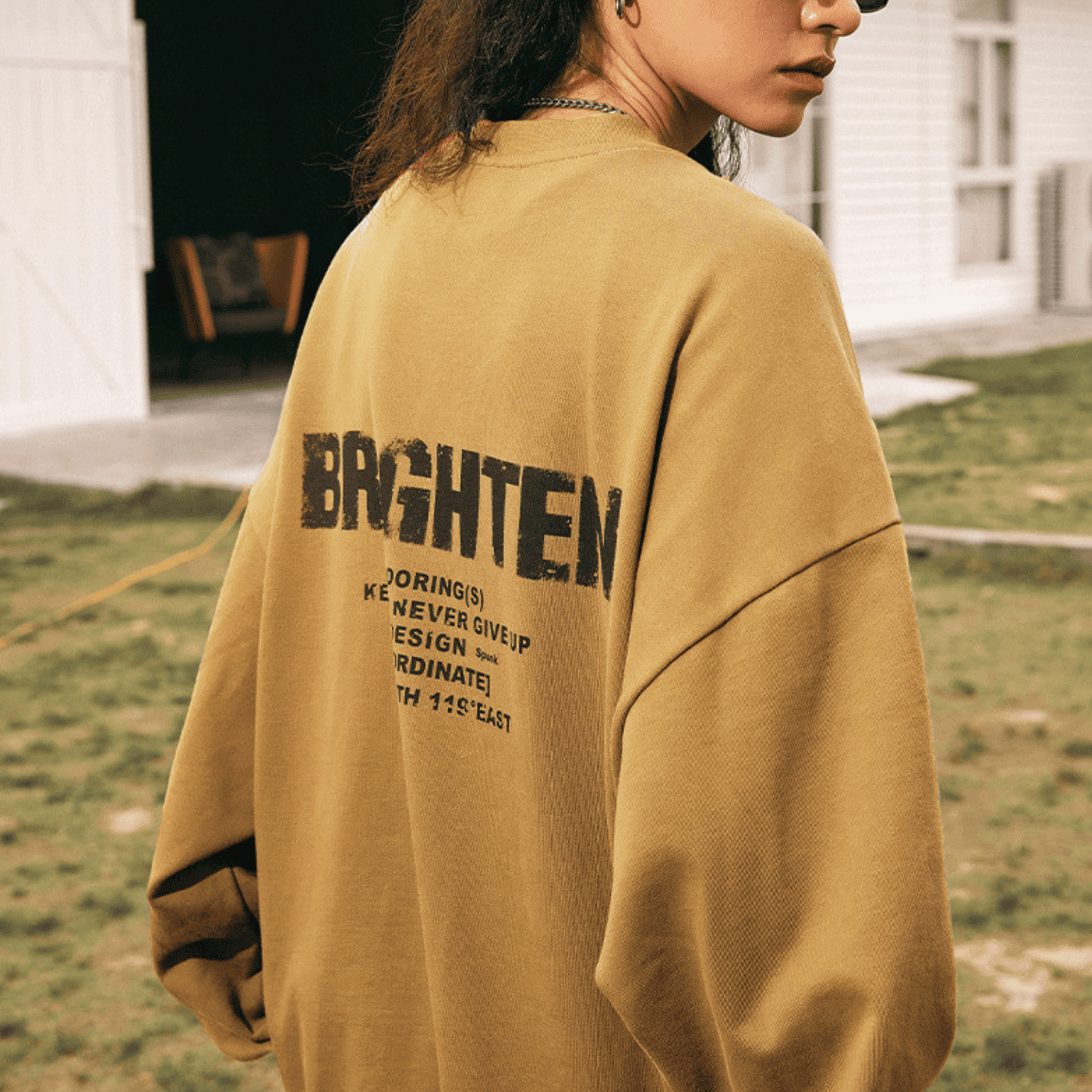 Double Letter Print Sweatshirt