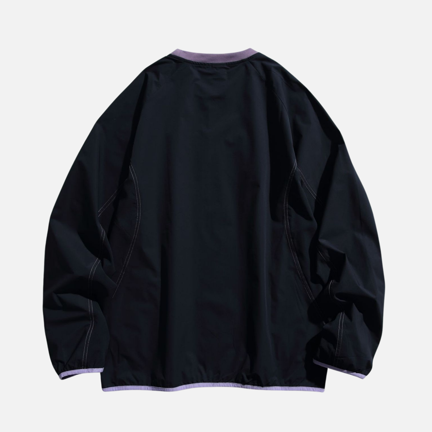 Sweatshirt mit Patchwork-Reißverschluss und Tasche