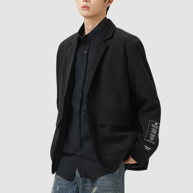 Lässiger Blazer mit aufgesetzten Taschen