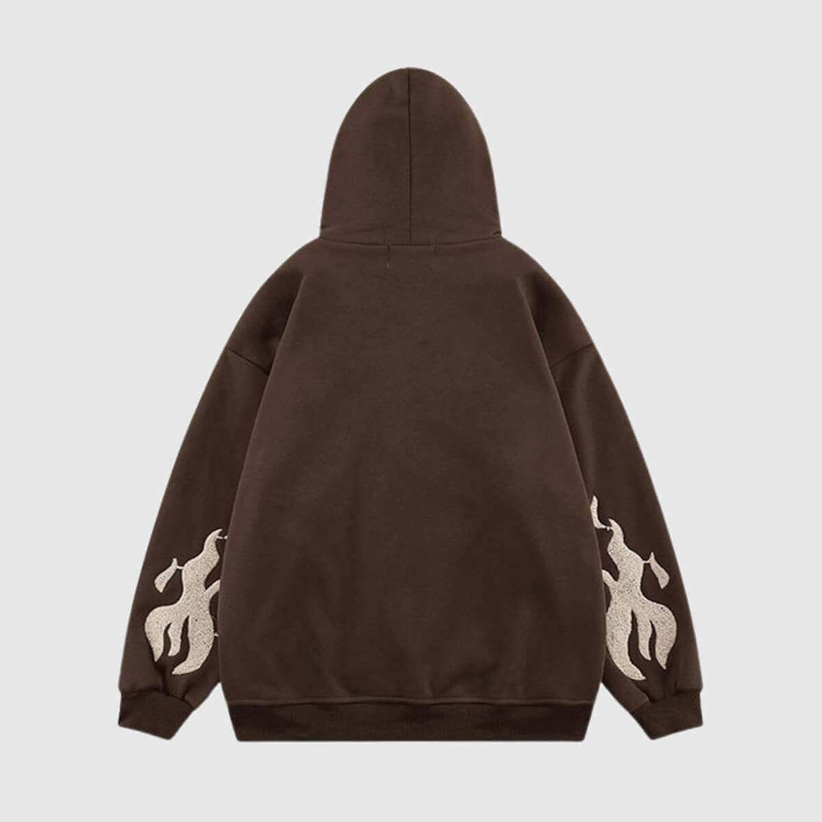 Oversize-Hoodie mit Kreuzstickerei