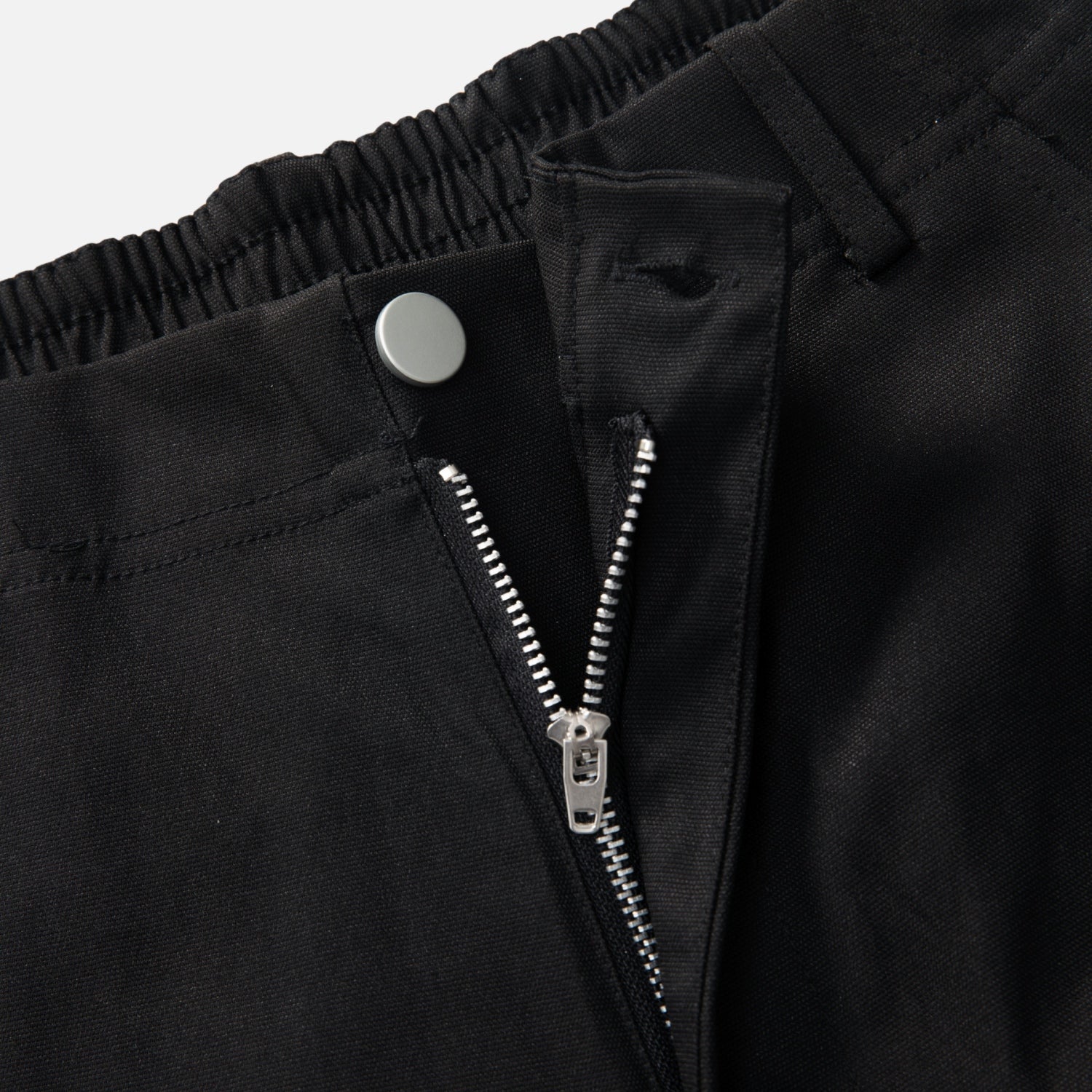 Pleated Slant Cargo Baggy Pants
