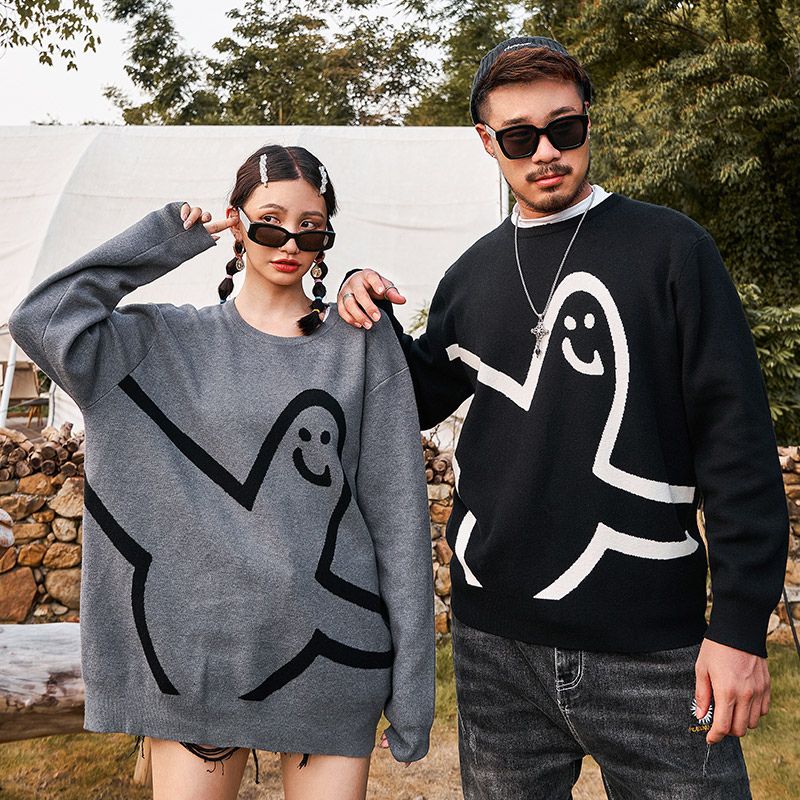 Funny Line Pattern Design Pullover
