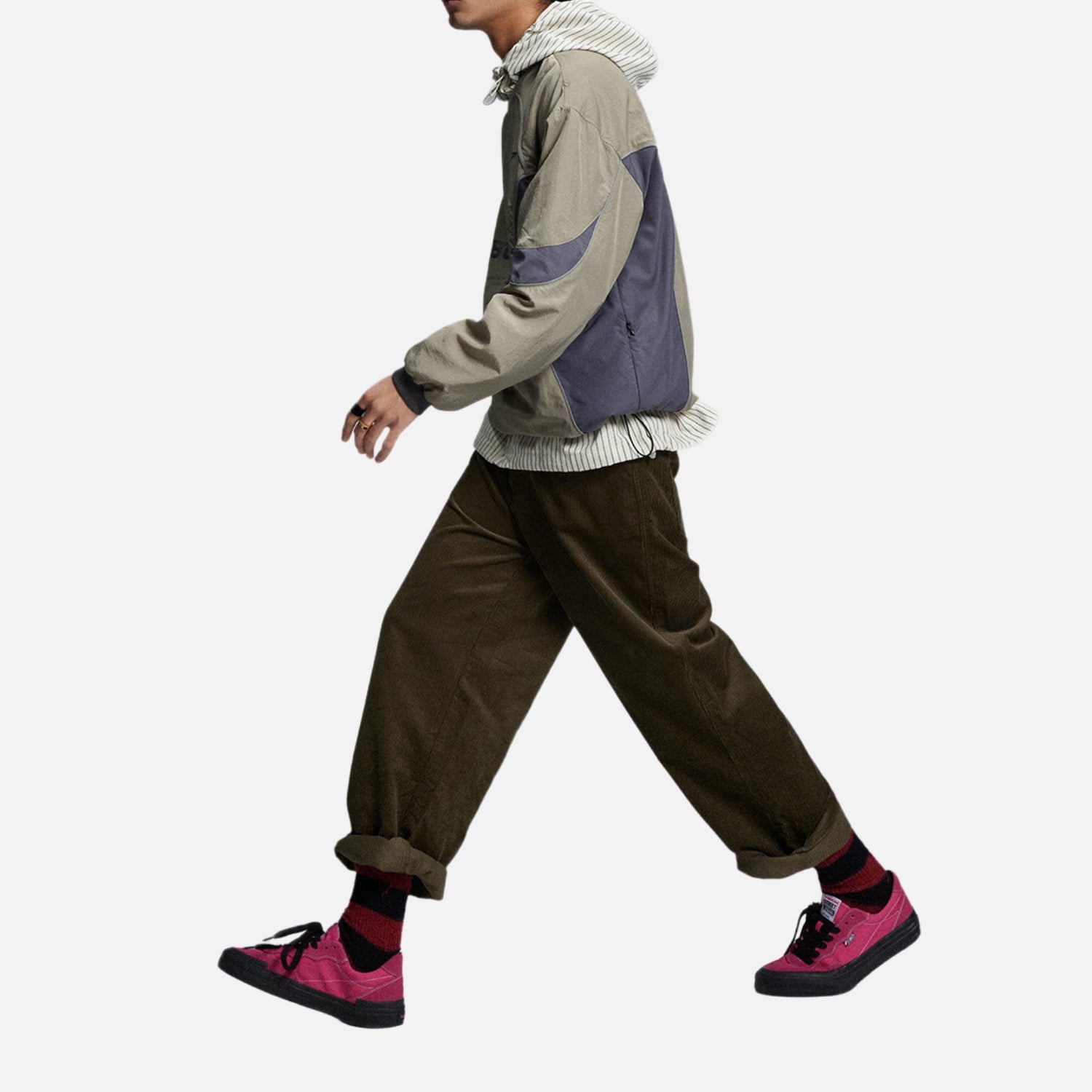 Outdoor-Renn-T-Shirt mit Farbkontrasten