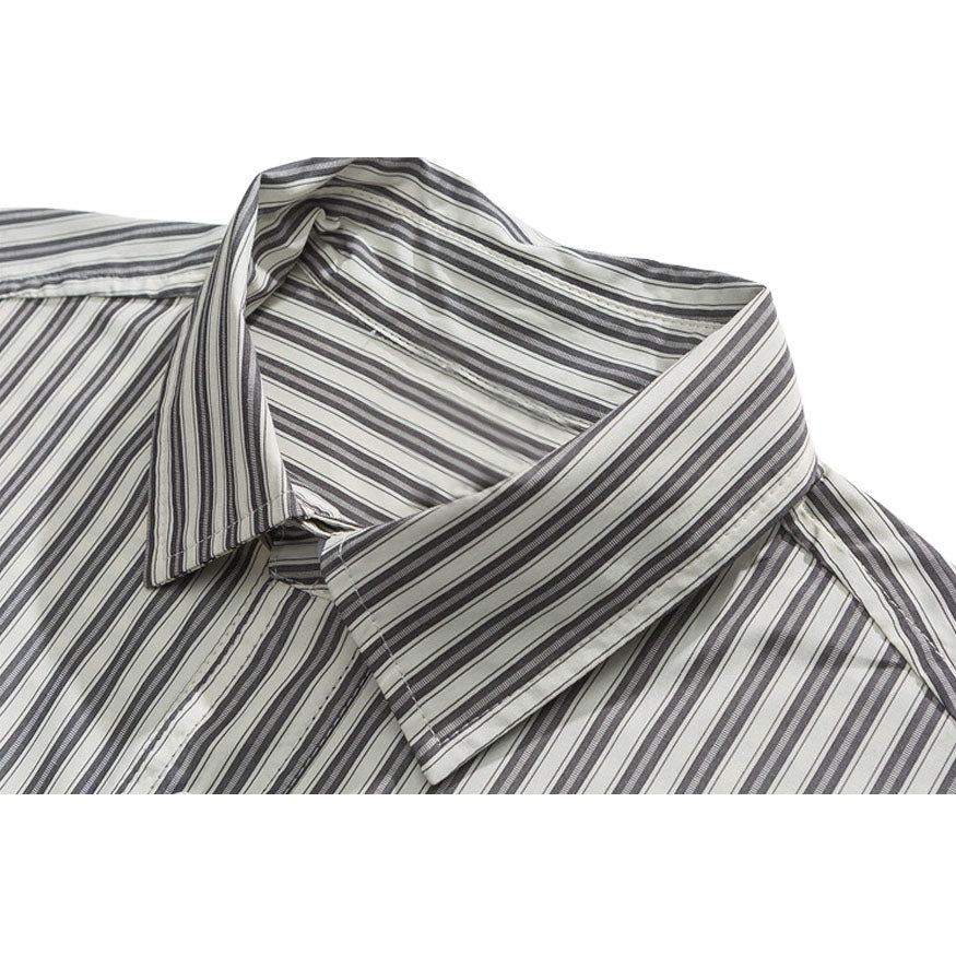 Camisas con bolsillos de parche a rayas