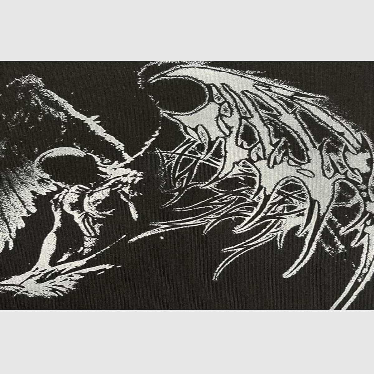 Sudadera con gráfico de ángel y espina