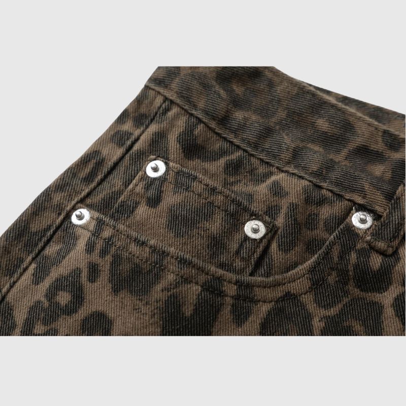 Vaqueros vintage de leopardo