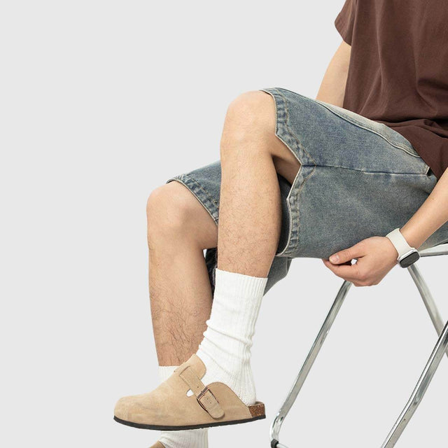pantalones cortos vaqueros holgados